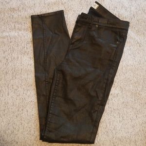 Madewell Black Faux Leather Jeans